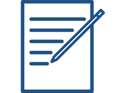 icon of pencil and paper